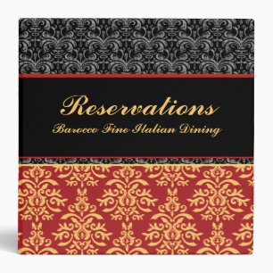 Classeur Réservations de restaurant baroques élégantes de