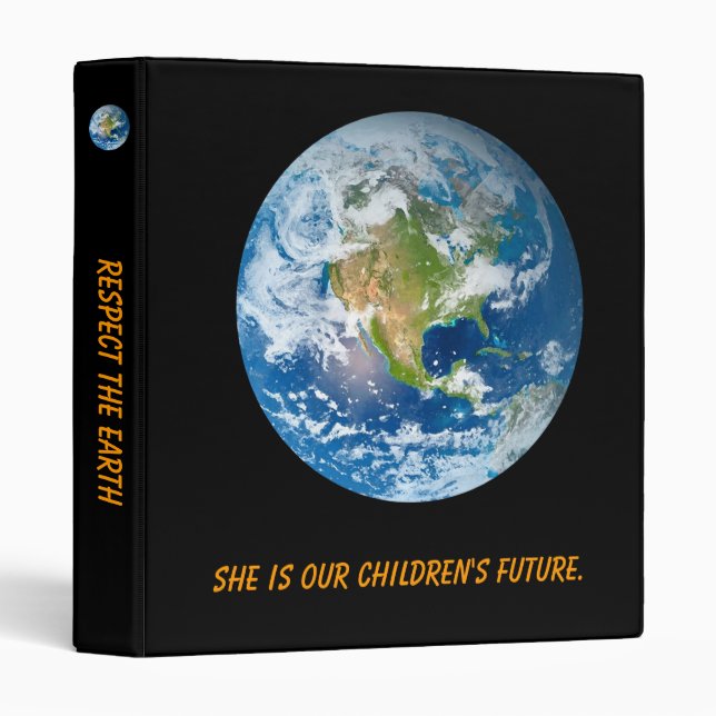 Classeur Respectez la terre (Devant/Côté)