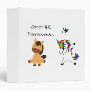 Classeur Ressources humaines HR Horse Dabbing Unicorn Humou