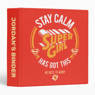 Classeur Restez Calme Supergirl a eu ceci
