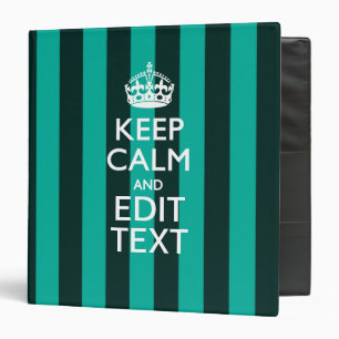 Classeur Restez calme sur les tons turquoise
