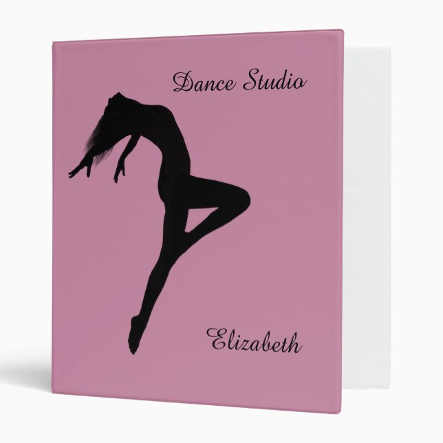 Classeur Retirez la danse personnalisée par silhouette (Devant/intérieur)