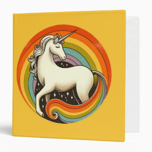 Classeur Retro 1980s Rainbow Unicorn 80s Unicorns