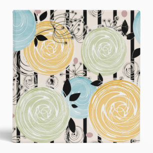 Classeur Rétro, abstract flowers