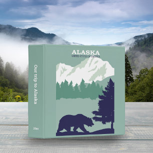 Classeur Retro Alaskan Grizzly Bear Travel Poster Scrapbook