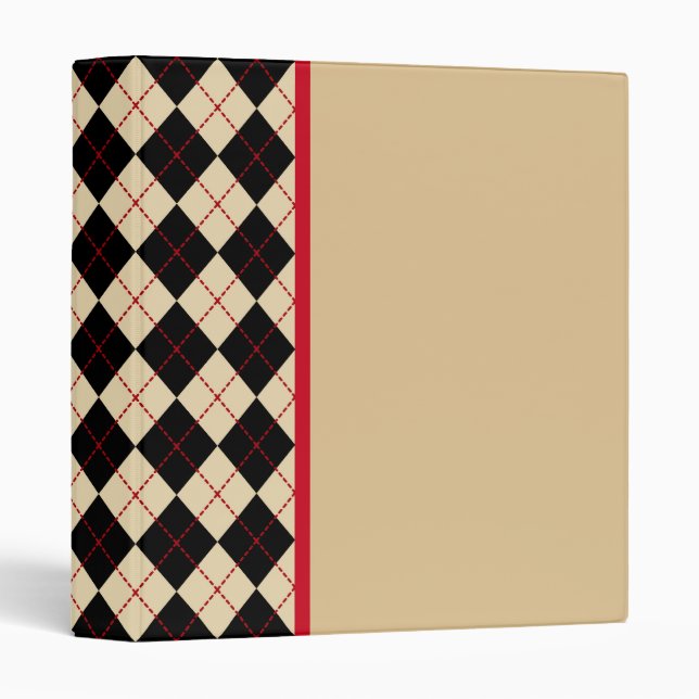 Classeur Rétro Argyle (Devant/Côté)