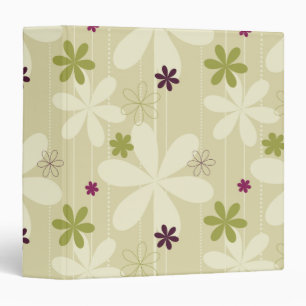 Classeur Rétro arrière - plan floral