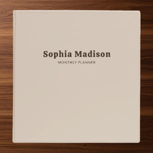 Classeur Retro Bold Simple Beige Marron