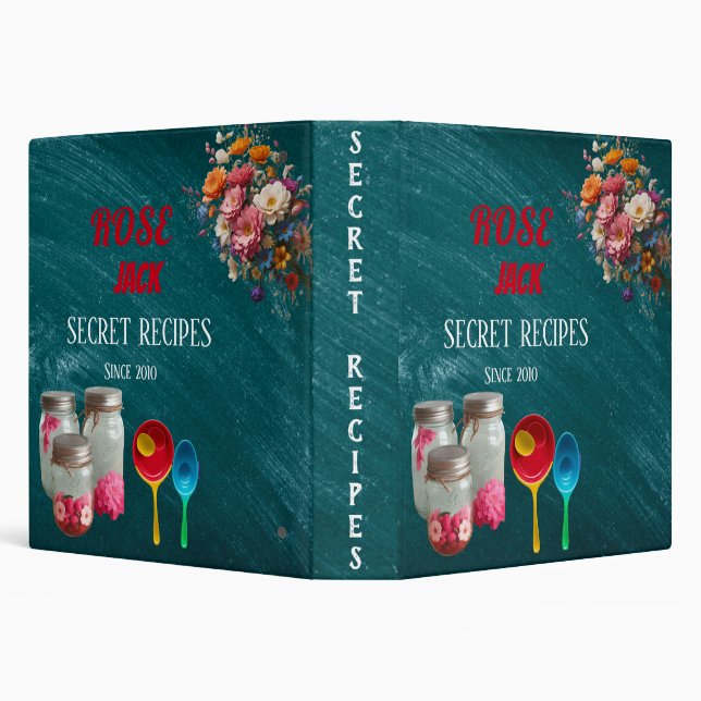 Classeur Retro Chalkboard, Mason Jar & Daisy Cookbook (Arrière-plan)