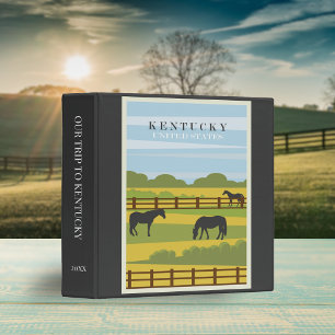 Classeur Retro Chevaux Kentucky Travel Scrapbook Album Noir