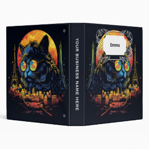 Classeur Retro Chic Pop Art Paris Feline