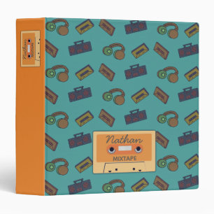 Classeur Rétro collage Mixtape de musique