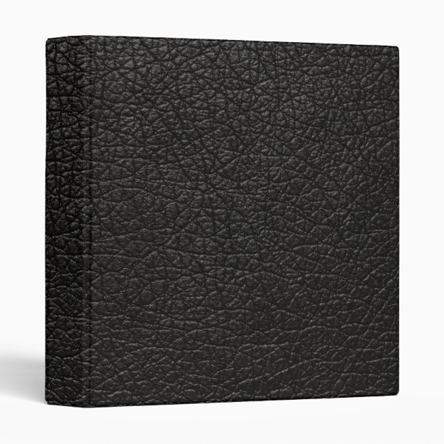 Classeur Rétro cuir noir fait sur commande (Devant/Côté)