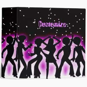 Classeur Retro Dance Party rose