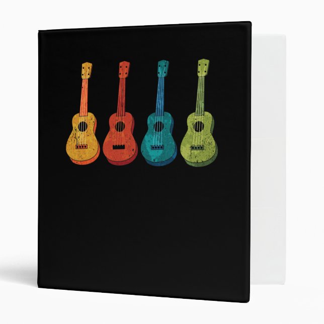 Classeur Rétro d'Ukuleles (Devant/intérieur)