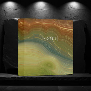 Classeur Retro Earthy Strata   Monogramme d'Agate de tonali