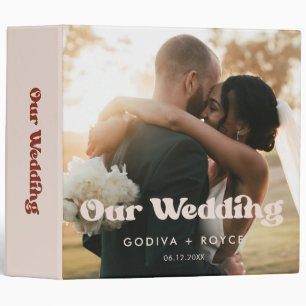 Classeur Retro élégant album photo Mariage Peach Pink