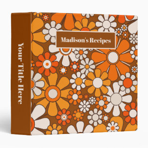 Classeur Retro Garden Super Floral les années 70 Brown & Or