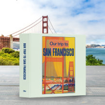 Retro Golden Gate Bridge Travel Poster Scrapbook
