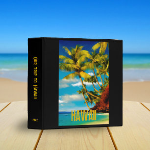 Classeur Retro Hawaii Vacances Travel Poster Scrapbook