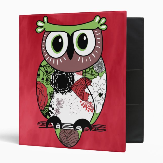 Classeur Rétro hibou (Devant/intérieur)