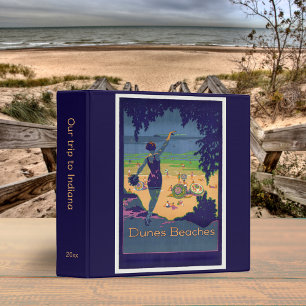Classeur Retro Indiana Dunes Beach Travel Poster Scrapbook