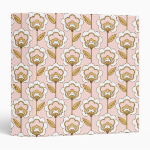 Classeur Retro Jardin rose motif floral