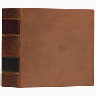 Classeur Rétro livre antique, brun attaché de cuir de fau