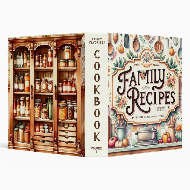 Classeur Retro Look avec Pantry Cookbook (Arrière-plan)