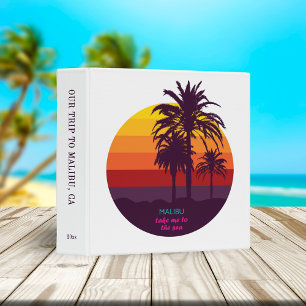 Classeur Retro Malibu California Travel Poster Scrapbook