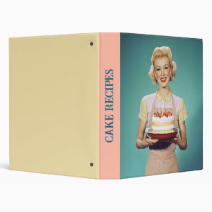 Classeur Retro Maman tient un gâteau de fête