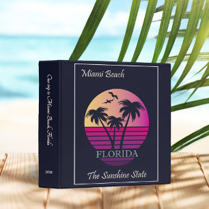 Classeur Retro Miami Beach FL Travel Poster Scrapbook