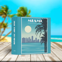 Retro Miami Florida Travel Poster Scrapbook