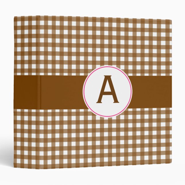 Classeur rétro monogramme (Devant/Côté)