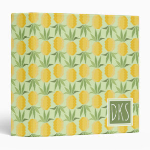 Classeur Rétro monogramme des ananas  