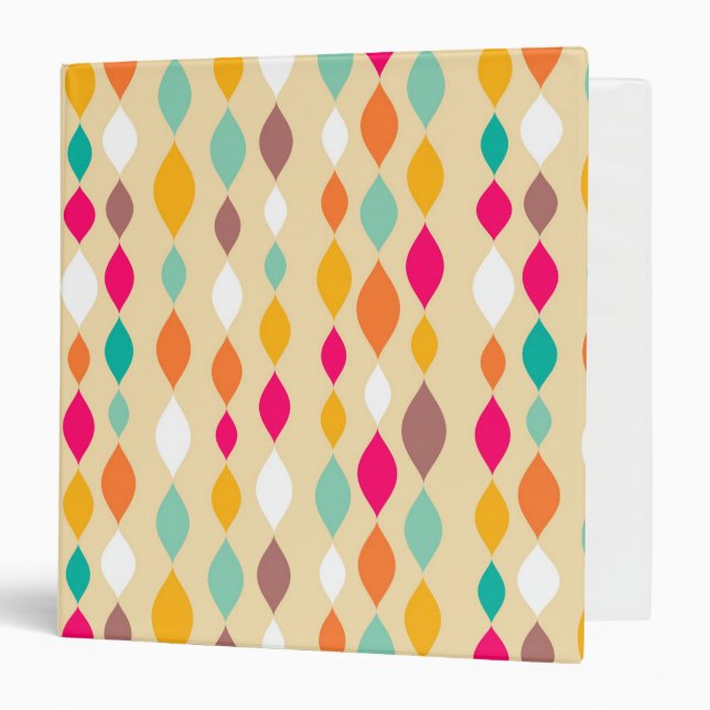 Classeur Rétro motif d'abrégé sur style (Devant/Intérieur)