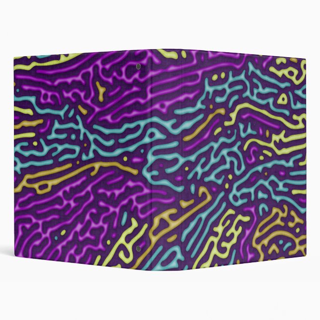 Classeur Retro Neon Maze Motif - Arcade esthétique (Arrière-plan)