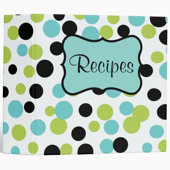 Classeur Retro Olive Kitchen Recette Organisateur Cadeau Cl (Devant/Côté)