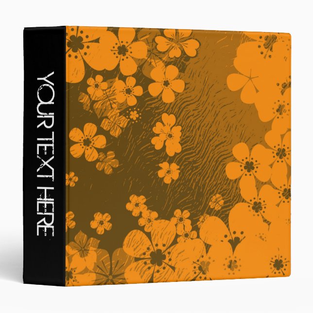 Classeur Retro orangé (Devant/Côté)