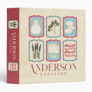 Classeur rétro petit déjeuner quiche aliments recette class