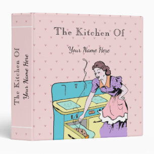Classeur Retro Recette livre de cuisine Coeur rose Femme Vi