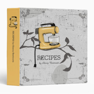 Classeur Rétro recette minable de cuisson de cuisine de