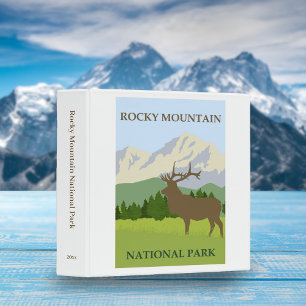 Classeur Retro Rocky Mtn Nat'l Park Travel Poster Scrapbook