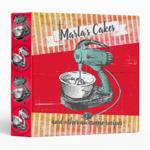 Classeur Retro stand mixer recette de livre de cuisine pers