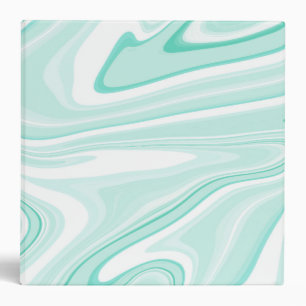 Classeur Retro Swirl Liquide Aqua Peinture Verte Esthétique