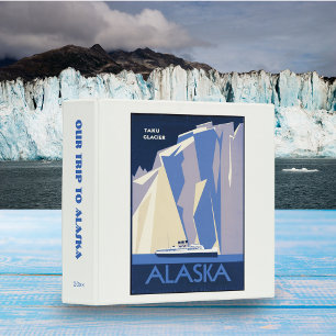 Classeur Retro Taku Glacier Alaska Travel Poster Scrapbook