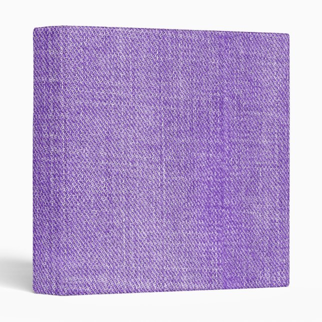 Classeur Rétro texture pourpre de denim (Devant/Côté)