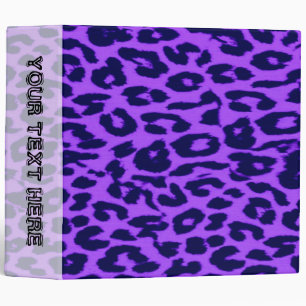 Classeur Rétro texture violette de fourrure de léopard de