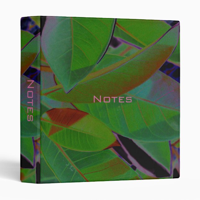 Classeur Rétro tissu tropical (Devant/Côté)