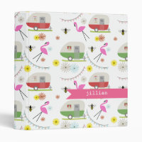 Classeur Rétro Trailers & Flamants roses